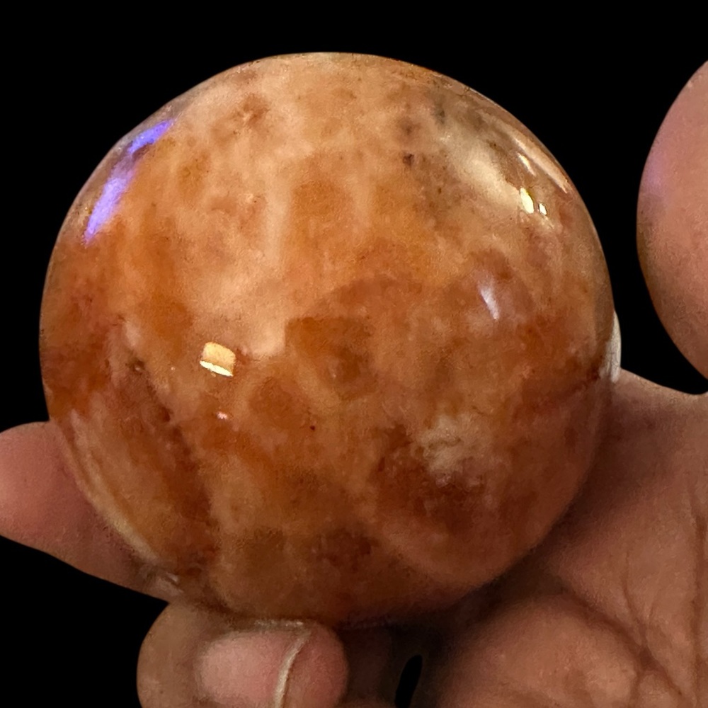 Fire Quartz XL Crystal Sphere- Goodness, Gracious, Great Ball of Fire Quartz! - Picture 8 of 10